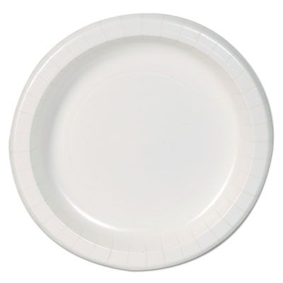 Dixie DBP09W 8.5" Paper Plates, Coated, White - 500 / Case