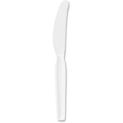 Dixie KH207 Plastic Knives, Heavyweight Polystyrene, White - 1000 / Case 