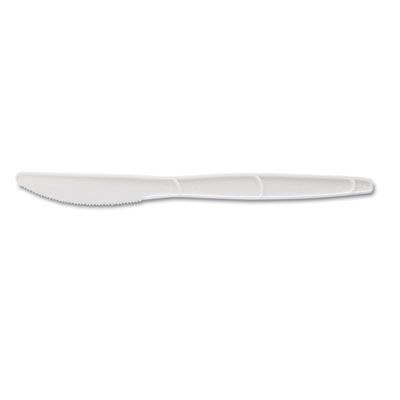 Dixie PKM21 Plastic Knives, Medium Weight Polypropylene, White - 1000 / Case