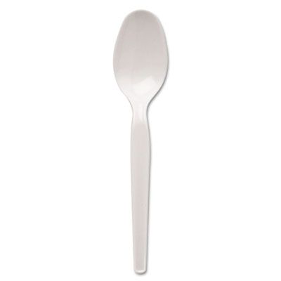 Dixie TM217 Plastic Teaspoons, Heavy Mediumweight Polystyrene, White - 1000 / Case
