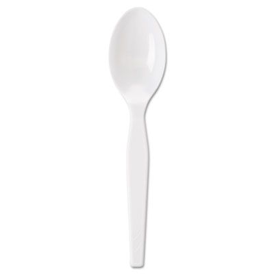 Dixie TM23C7 Wrapped Plastic Teaspoons, Polystyrene, White - 1000 / Case