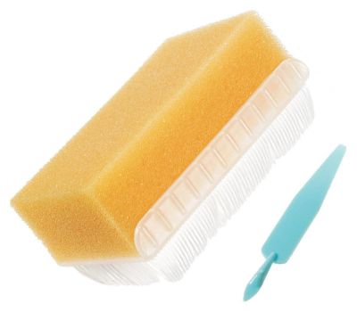 Becton Dickinson 372053 BD E-Z Scrub Impregnated Scrub Brush, Polyethylene Bristles / Sponge, Brown - 30 / Case