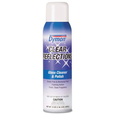 ITW 38520 Dymon Clear Reflections Glass Cleaner & Polish, 20 oz Aerosol Spray Can - 12 / Case