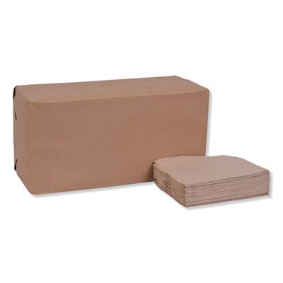 Essity D786E Tork Universal Masterfold Dispenser Napkins, 1 Ply, 13" x 12", Natural Brown - 6000 / Case