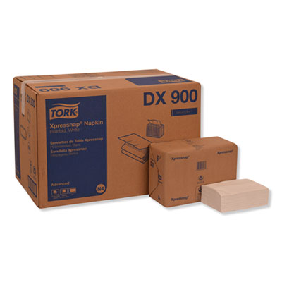 Essity DX900 Tork Xpressnap Interfold Paper Dispenser Napkins, 1 Ply, 13" x 8.5", White - 6000 / Case