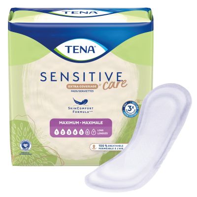 TENA Sensitive Care Bladder Control Pads, 15", Maximum Absorbency - 117 / Case