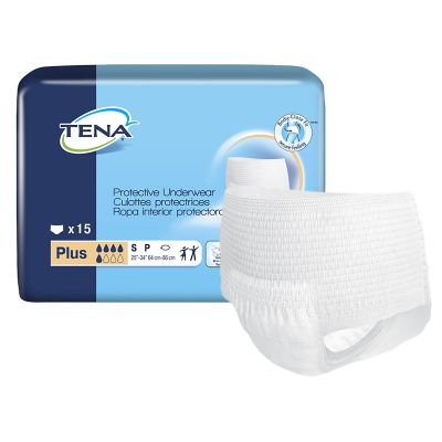 TENA Protective Pull Up Underwear, Small (25-34 in.), Plus - 60 / Case