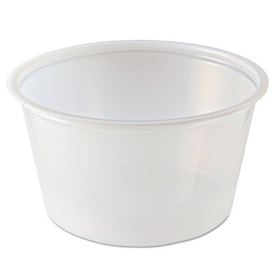 Fabri-Kal 9500517 / PC400 4 oz Plastic Portion Cups, Polystyrene, Translucent - 2500 / Case