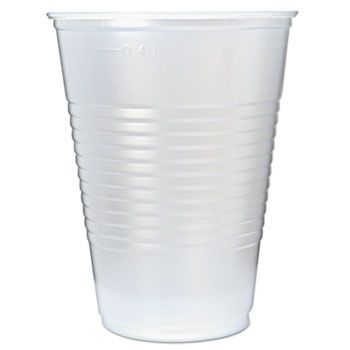 Fabri-Kal RK16 Right Kup 16 oz Plastic Cold Cups, Polystyrene, Translucent - 1000 / Case