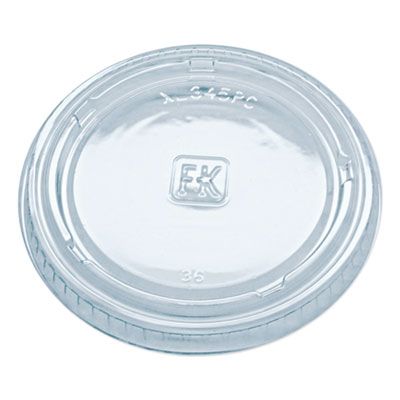 Fabri-Kal XL345PC Lid for Fabri-Kal 3.25 oz, 4 oz, and 5.5 oz Plastic Portion Cups, PET, Clear - 2500 / Case