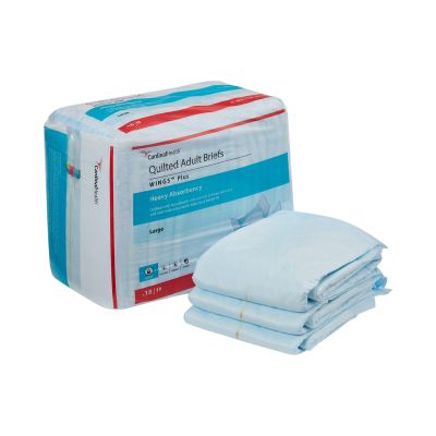 Cardinal Wings Plus Quilted Adult Diapers with Tabs, Large (45-58 in.), Heavy - 18 / Case