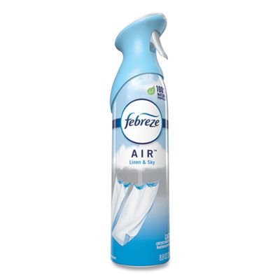 P&G 96256 Febreze AIR Freshener, Linen & Sky Scent, 8.8 oz Aerosol Spray - 6 / Case