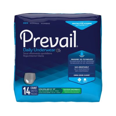 Prevail Daily Pull-Up Underwear for Men, 2X-Large (64-80 in.), Maximum - 14 / Case