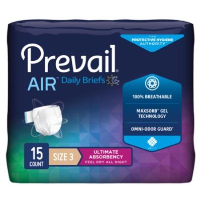 Prevail Air Adult Diapers with Tabs, Size 3 / X-Large (58-73 in.), Ultimate - 60 / Case