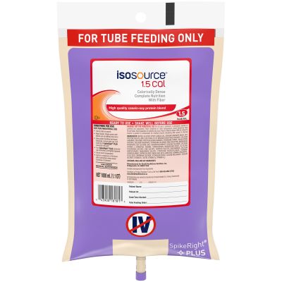 Isosource 1.5 Cal Tube Feeding Formula, 33.8 oz (100 mL) Bag - 6 / Case