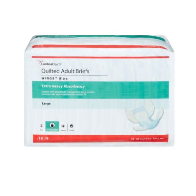 Cardinal Wings Ultra Quilted Adult Diapers with Tabs, Large (45 to 58 in.), Extra - 72 / Case