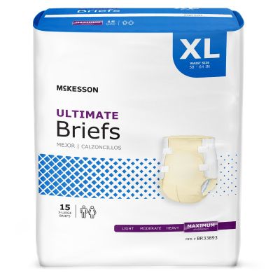 McKesson Ultimate Adult Diapers with Tabs, X-Large (58 to 64 in.), Maximum - 60 / Case