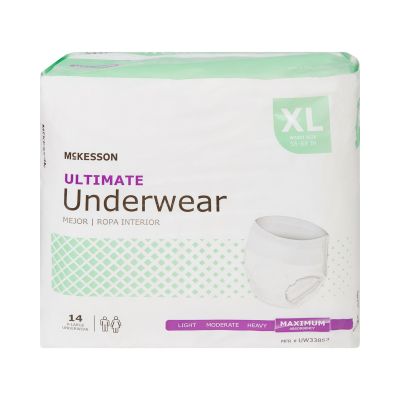 McKesson Ultimate Pull Up Underwear, X-Large (58 to 68 in.), Maximum - 14 / Case