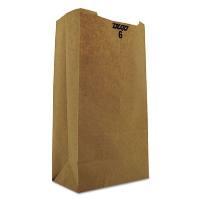 General GK6 6 lb Paper Grocery Bags, 35#, 6" x 3-5/8" x 11-1/16", Kraft - 2000 / Case