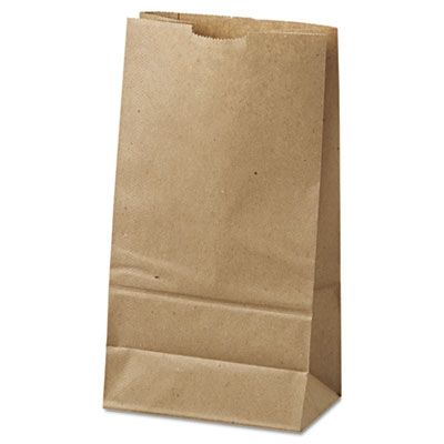 Duro GK6500 6 lb Paper Grocery Bags, 35#, 6" x 3-5/8" x 11-1/16", Kraft - 500 / Case