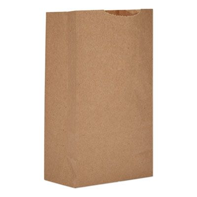 General GK3500 3 lb Paper Grocery Bags, 30#, 4-3/4" x 2-15/16" x 8-9/16", Kraft - 500 / Case