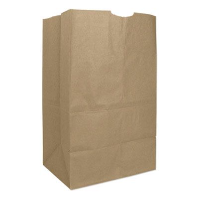 General GX2060S 20 lb Squat Paper Grocery Bags, 57#, 8-1/4" x 5-5/16" x 13-3/8", Kraft - 500 / Case