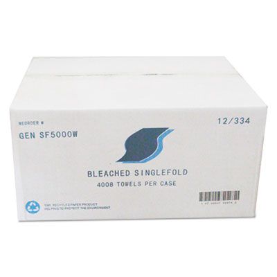 General SF5000W Singlefold Paper Hand Towels, 9" x 9.45", White - 4008 / Case