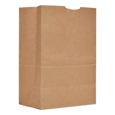 General SK1657 1/6 Bbl Paper Grocery Bags / Sacks, 57#, 12" x 7" x 17", Kraft - 500 / Case