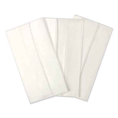 General TFOLDNAPKW GEN Tall Fold Paper Dinner Napkins, 1 Ply, 7" x 13.25", White - 10000 / Case