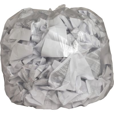 Genuine Joe 01015 40-45 Gallon Trash Can Liners / Garbage Bags, 0.6 Mil, 40" x 46", Clear - 250 / Case