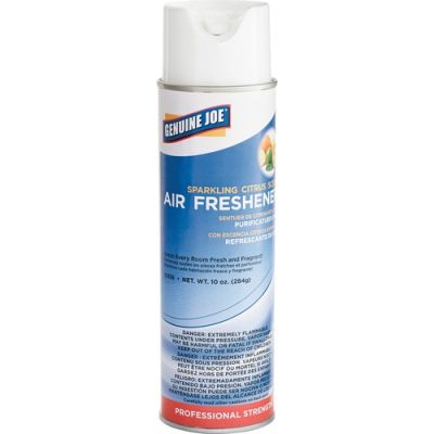 Genuine Joe 10356 Air Freshener Spray, Citrus, 10 oz - 12 / Case