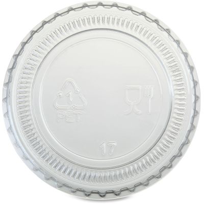 Genuine Joe 19061 Lids for Genuine Joe 1 oz Plastic Portion Cup Lids, Clear - 2500 / Case