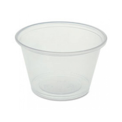 Genuine Joe 19067 4 oz Plastic Portion Cups, Polystyrene, Clear - 2500 / Case