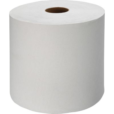 Genuine Joe 22900 Hardwound Roll Paper Hand Towels, Recycled, 7-7/8" x 1000', White - 6 / Case
