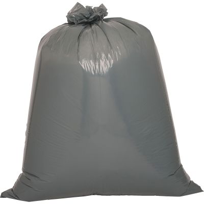 Genuine Joe 70341 31-33 Gallon Trash Can Liners / Garbage Bags, 1.35 Mil, 33" x 40", Silver - 100 / Case