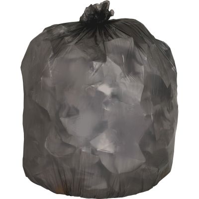 Genuine Joe 70418 16 Gallon Trash Can Liners / Garbage Bags, 0.35 Mil, 24" x 31", Black - 1000 / Case