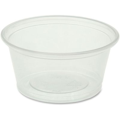 Genuine Joe 19062 2 oz Plastic Portion Cups, Polystyrene, Clear - 2500 / Case