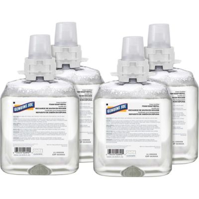 Genuine Joe 02890 Green Certified Hand Soap Dispenser Refill, Unscented, 1250 ml Cartridge - 4 / Case
