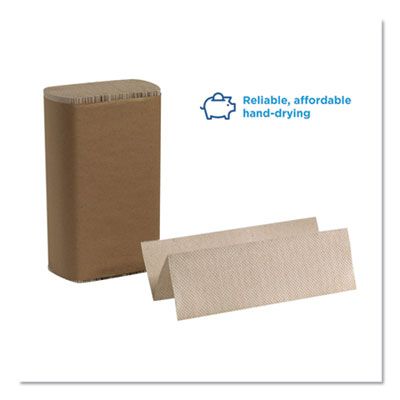 Georgia-Pacific 23304 Pacific Blue Basic Multifold Paper Towels, 9.2" x 9.4", Brown - 4000 / Case