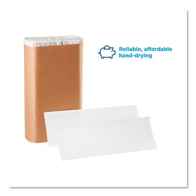 Georgia-Pacific 24590 Pacific Blue Basic Multifold Paper Hand Towels, 9-1/5" x 9-2/5", White - 4000 / Case