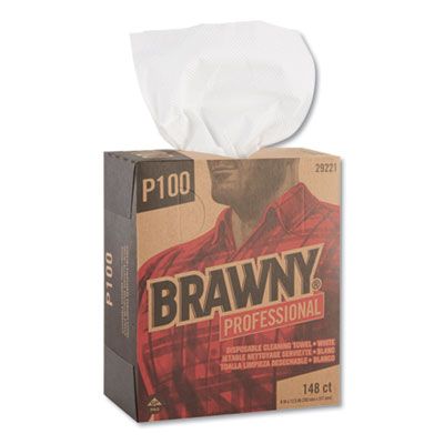 Georgia-Pacific 29221 Brawny Paper Wipers, Light Duty, 8" x 12-1/2", White - 2960 / Case