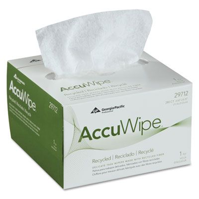Georgia-Pacific 29712 Accuwipe Eyeglass / Delicate Task Wiping Cloth, 4-1/2" x 8-1/2", White - 16800 / Case