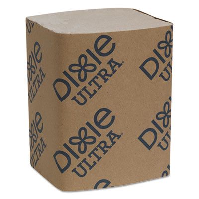 Georgia-Pacific 32019 Dixie Ultra Interfold 2 Ply Paper Napkin Refills, 6-1/2" x 9-7/8", Brown - 6000 / Case
