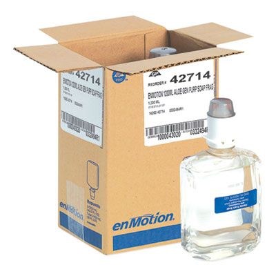 Georgia-Pacific 42714 GP Enmotion Soap / Sanitizer, Unscented, Automated Touchless 1200 mL Refill - 2 / Case