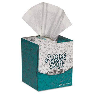 Georgia-Pacific 46580 Angel Soft Facial Tissue, 2 Ply, 96 Sheets / Cube Box - 36 / Case