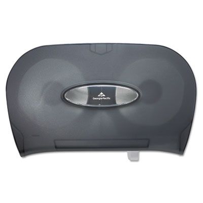 Georgia-Pacific 59206 Micro-Twin Double Roll Toilet Paper Dispenser, Smoke - 1 / Case