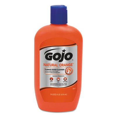 GOJO 095712 Natural Orange Pumice Hand Cleaner, 14 oz Bottle - 12 / Case