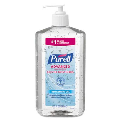 GOJO 302312 PURELL Advanced Instant Hand Sanitizer Gel, 20 oz Pump Bottle - 12 / Case