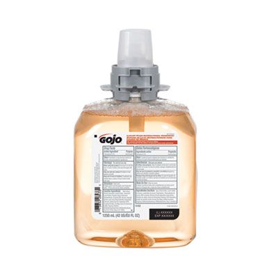 GOJO 516204 Luxury Foam Antibacterial Hand Soap, Fresh Fruit Scent, 1250 ml Refill - 4 / Case