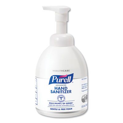 GOJO 579104 PURELL Hand Sanitizer Foam, Gentle & Free, 535 mL Pump Bottle - 4 / Case